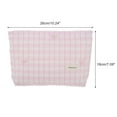thumbnail image 2 of Unique Bargains 1 Pc Lightweight Clutch Checkered Bow Embroidery Large Makeup Bag for Vacation Pink Canvas, 2 of 6