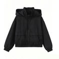 thumbnail image 4 of Enjoytime Boys Hooded Zip Up Lightweight Windbreaker Solid Color Thin Casual Outerwear with Pocket, 4 of 7