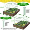thumbnail image 4 of Danhjin Greenhouse Kit with Garden Hoops, Wider Tunnel Greenhouse Fiberglass Support Frame for Outdoor Heavy Duty Use, Plant Cover Fabric with Garden Stakes for Vegetable Flower Beds, 4 of 9