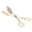 Gold, variant on Suodoka Retro Zinc Alloy Bread Tong Baking Food Clip Kitchen Tool Square Head Gold - Vintage Style Serving Utensil for Buffet BBQ Salads and Pastries (9.1 Inches / 23 cm)