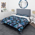 thumbnail image 3 of Designart 'Retro Floral Pattern XIV' Mid-Century Modern Duvet Cover Set, 3 of 4