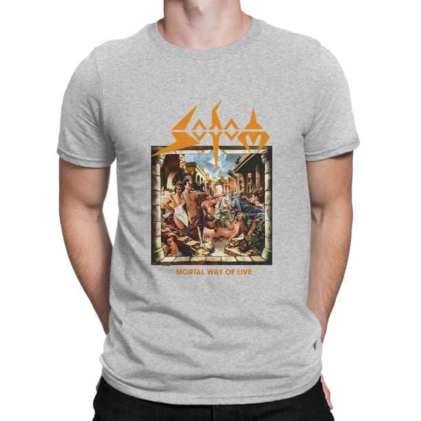 Sodom Tシャツ MORTAL WAY OF LIVE Camiseta de Sodom Man, Mortal Way of Live, banda de rock