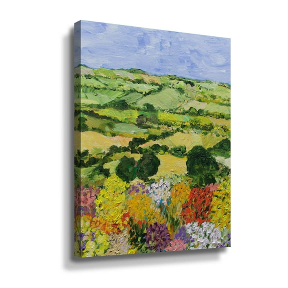 Artwall Garden on the Hilltop, Gallery Wrapped Canvas by Allan Friedlander