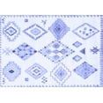 thumbnail image 1 of Ahgly Company Machine Washable Indoor Rectangle Solid Blue Modern Area Rugs, 4' x 6', 1 of 4