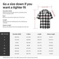 thumbnail image 5 of Goofa Black White Plaid Printed Men's Casual Short-sleeved Shirt,Lightweight Breathable Button-down,Summer Casual men's top,Versatile Fashion shirt-Small, 5 of 7