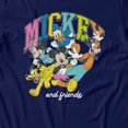 thumbnail image 3 of Disney Mickey Mouse Women's Arched Running Group T-Shirt (Iris Navy, S-XXL), 3 of 4