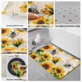 thumbnail image 6 of Sunflower Bee Bath Mat 3 Piece Bathroom Rug Set, Yellow Botanical Vintage Rose Floral Spring Non Slip Bath Rug Contour Mat and Toilet Lid Cover, Absorbent Shower Mats Soft Bath Rugs and Mats Sets, 6 of 8