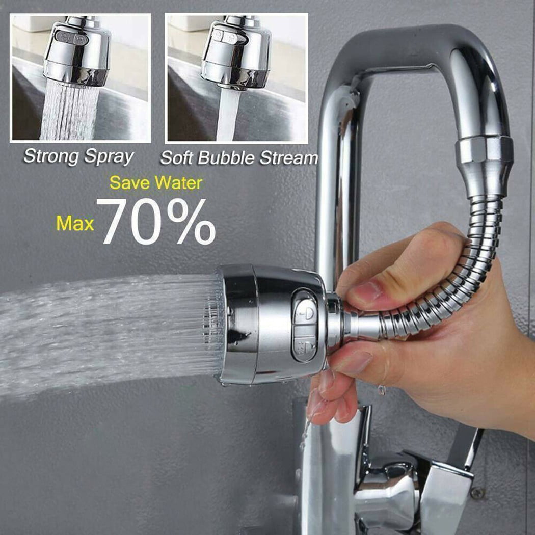 Home Tap Head Water Nozzle Saving Faucet Extender Sprayer Sink Spray Adapter US 