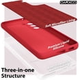 thumbnail image 5 of for Samsung Galaxy S21 FE 5G Phone Case Liquid Silicone Grip, Cute Thin Slim Soft Rubber TPU Plain Smooth Gel Cover for Women Girl Aesthetic Design, Matte Solid Protective & Shockproof, Red, 5 of 14