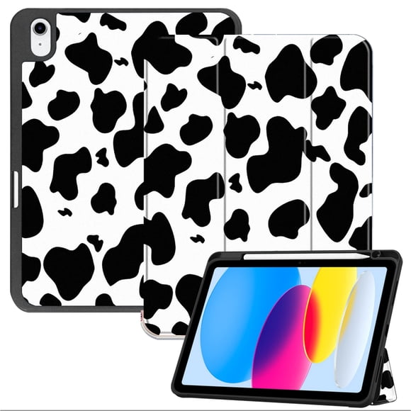 Deokke Compatible Con Ipad (A16) 11.ª Generación 11 Pulgadas 2025 Ipad 10.ª Generación Funda 2022 10.9 Pulgadas Funda Portalápices Parte Trasera Suave Auto Sleep/Wake Cover Niñas Mujeres-Patrón De Vac