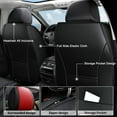 thumbnail image 2 of DIKSOAKR Seat Covers Fit for Mitsubishi Outlander Sport 2011-2025 Car Seat Covers Full Set 5 Seats Waterproof Leather Automotive Seat Cushion Protector Black&Red, 2 of 7