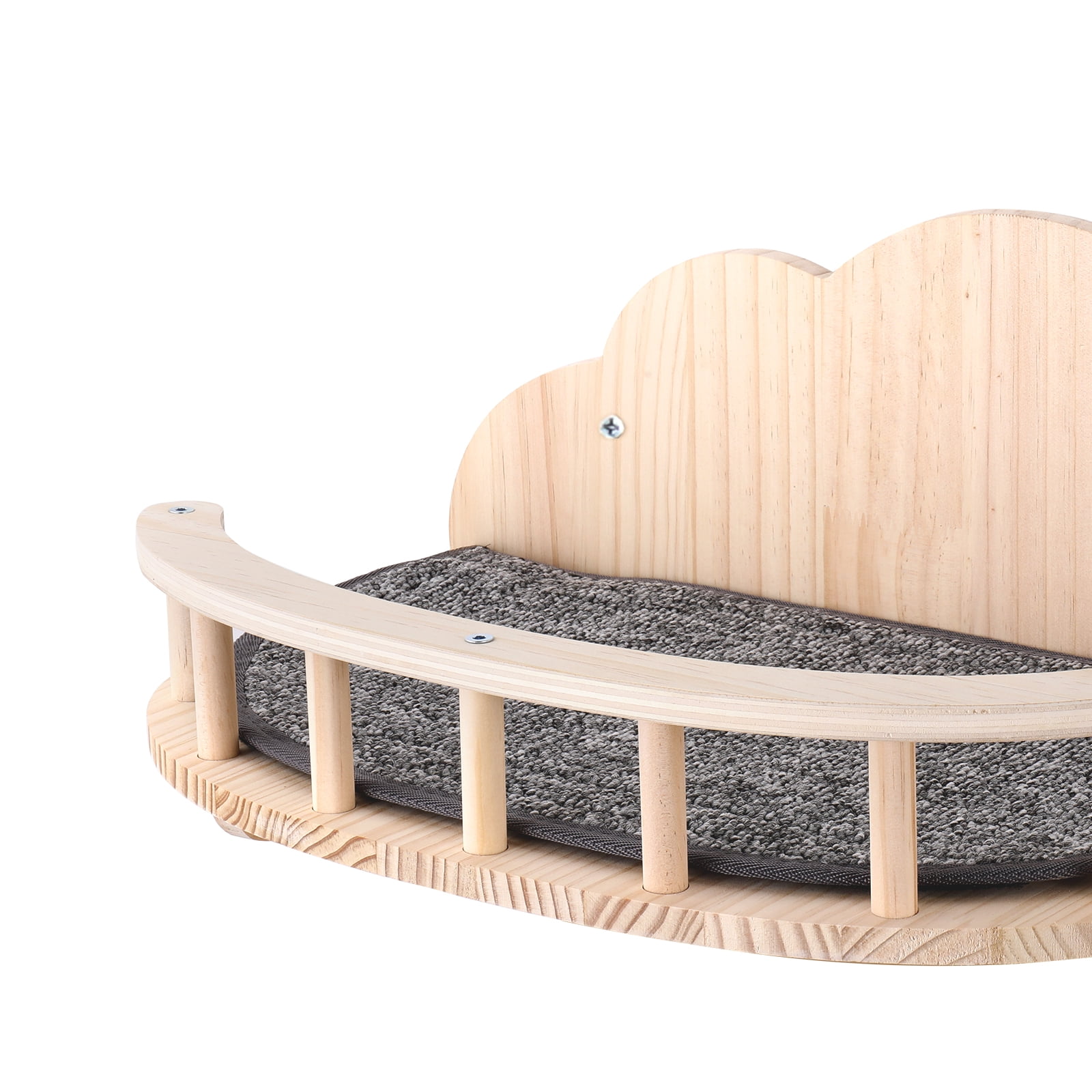 TOPCOMFY Wall Mounted Cat Shelves Tree with Jumping Boards, Nest Furniture Set of 5 for Indoor Cats