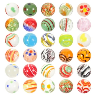 30Pcs Beads Marbles Glass Marbles Kids Marbles Toys Colored Marbles Fish Tank Marbles Decors