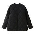 thumbnail image 3 of Gamivast Quilted Jackets Women Oversized Round Neck Button Down Puffer Coats with Pockets Casual Travel Long Sleeve Winter Outerwear Trendy Clothes for Cold Weather, 3 of 3