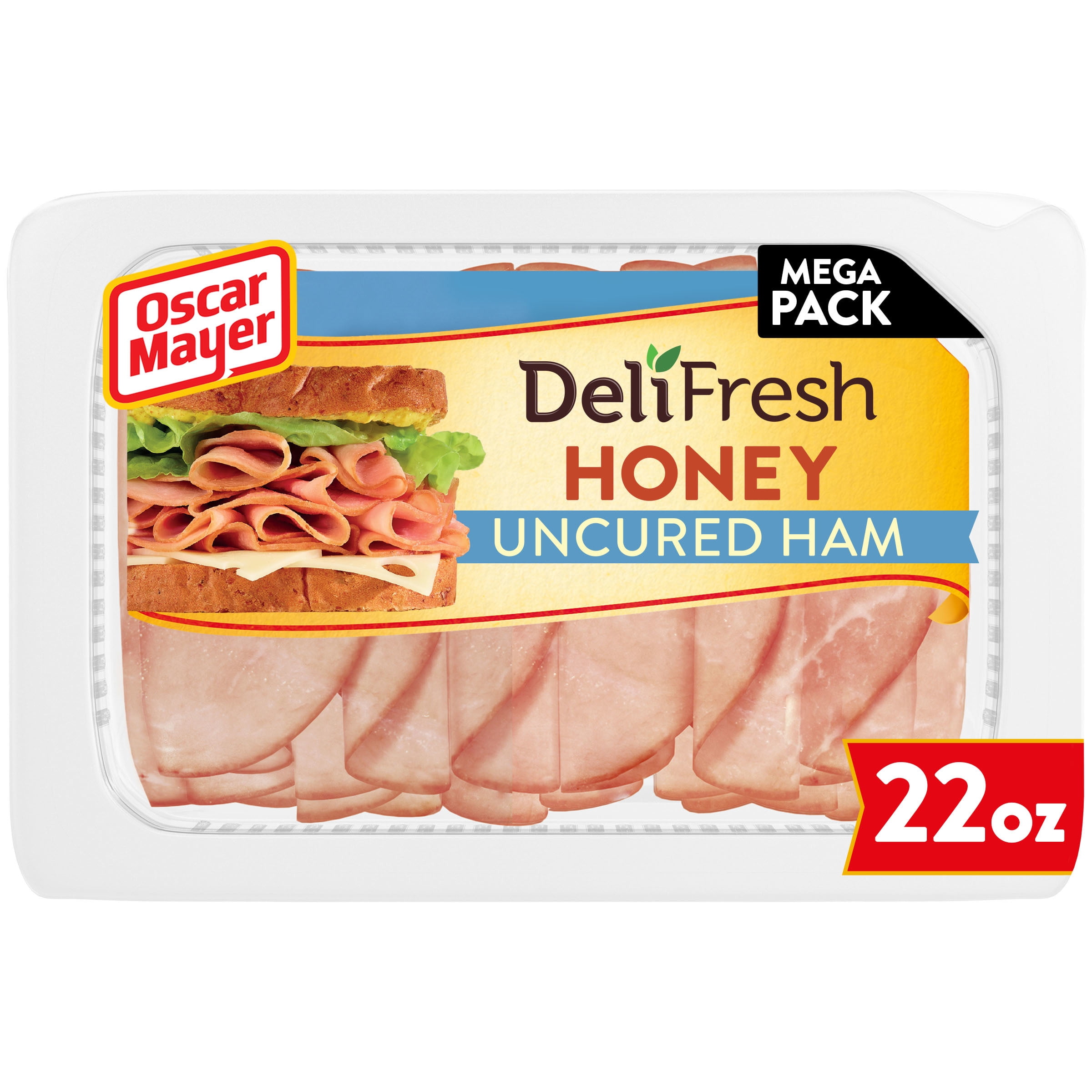 Oscar Mayer Deli Fresh Honey Uncured Ham Lunch Meat, 22 oz Package