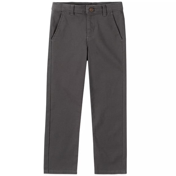 Boys 4-20 IZOD Flat Front Comfort Waistband Pants in Regular, Slim & Husky Color: Gray Size: 14