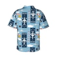 thumbnail image 3 of Uemuo Airplanes and Aviation Signs Printed Regular Fit Short Sleeve Casual Hawaiian Shirt for Men,Aloha shirt,Tropical shirt,Floral print shirt,Vacation Beach shirt-3X-Large, 3 of 9