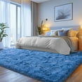 thumbnail image 5 of ZENELESS Large Fluffy Area Rugs for Living Room,8x10 Shag Rectangular Carpets for Bedroom, Cobalt Blue, 5 of 7
