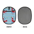 thumbnail image 2 of Sikiie Red Funny Crab on Blue Stripe Silicone Pot Holders, Oven Mitts Heat Resistant Hot Pads, Non Slip Pot Holder for Kitchen Baking and Cooking 9.4 x 7.5 Inches, 2 of 7