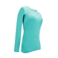 thumbnail image 3 of ACTIVE UNIFORMS Women's Under Scrub Tee Crew Neck Long Sleeve T-Shirt (Aqua Blue, Small), 3 of 6