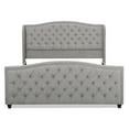 thumbnail image 4 of King Size Bed With Stylish Upholstered Headboard In , Silver Comfortable Foam Filler And Headboard, Grey, 4 of 6