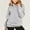 Gray, variant on Aobny Shirts for Woman Gray Sweatshirt Drawstring Solid Long Sleeve Hooded Hoodie Ladies Tops Fancy