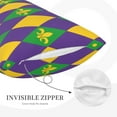 thumbnail image 5 of Balery Mardi Gras Bedding Queen Pillow Cases - Envelope Closure - Soft Brushed Microfiber Fabric - Shrinkage and Fade Resistant Pillow Cases-16"x24", 5 of 9