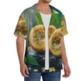 thumbnail image 2 of Honeii Fresh Passion Fruit Still Life for Men's Short-Sleeved Button-Up Collared Shirt Featuring A Pocket, Perfect for Beach Vacations, And Travel Adventures.-4X-Large, 2 of 5