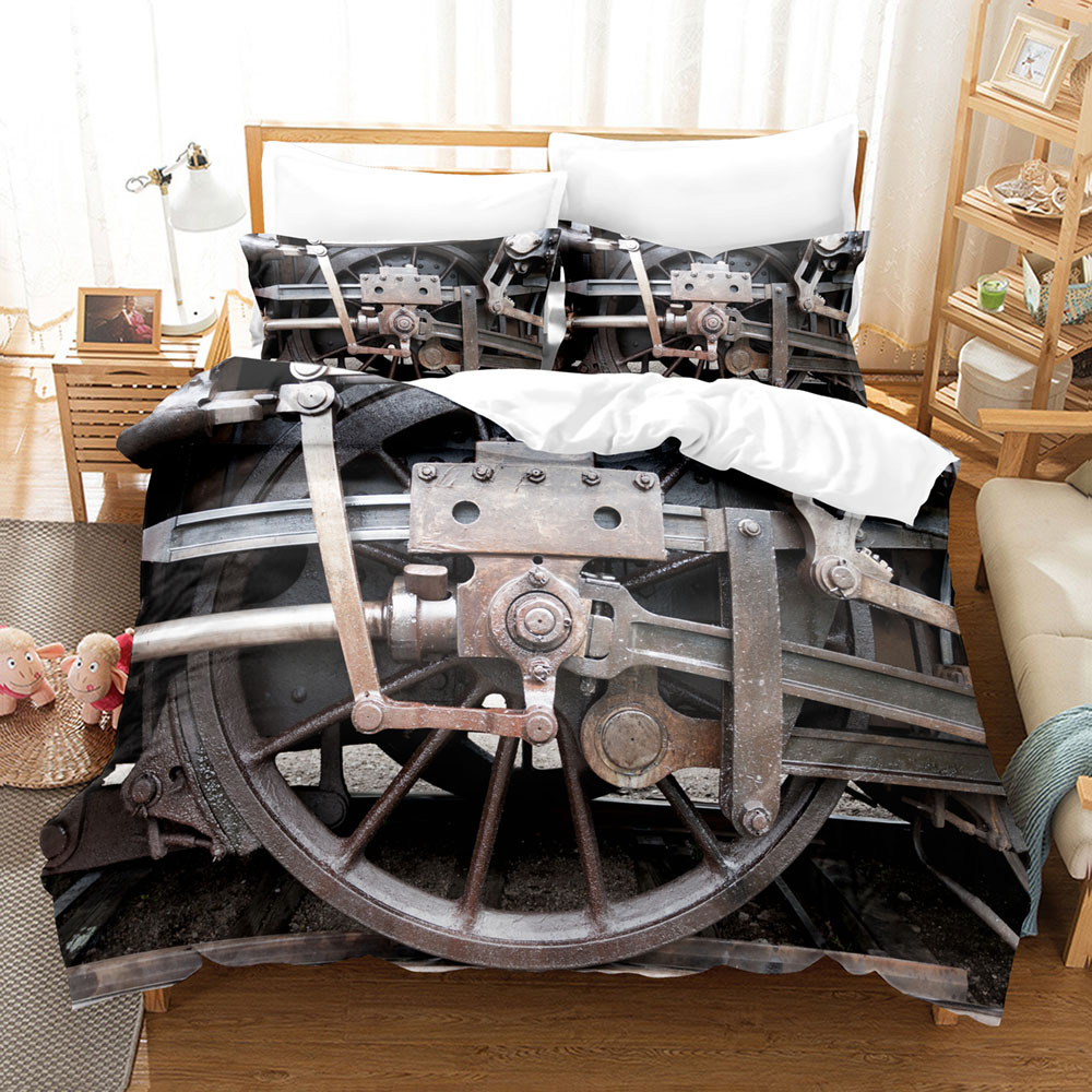 Train Bedding Cover Set Soft Home Textiles Bedroom Decor Luxury Duvet