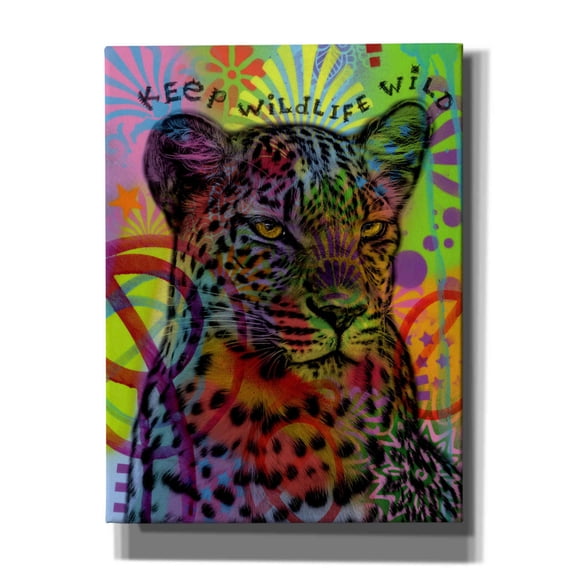 Epic Graffiti 'Keep Wildlife Wild' by Dean Russo, Canvas Wall Art, 12"x16"