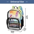 thumbnail image 2 of ALAZA Clear Backpack Unicorn Standing on Rainbow PVC Transparent BookBag, 2 of 7