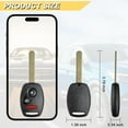 thumbnail image 4 of Easy to Use Key Fob Replacement for 2006-2014 Honda Ridgeline/05-10 Odyssey LX/ 07-08 Fit Car Keyless Entry Remote Control, OUCG8D-380H-A, 3 Btn, 4 of 8