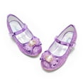 thumbnail image 2 of Stelle Girls Mary Jane Glitter Shoes Low Heel Princess Dress Shoes,Toddler Little Girls Crown Flower Girl Wedding Party Dress Pump Shoes,Purple, 2 of 6