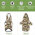 thumbnail image 6 of Fotbe Ladybugs And Flowers On A Wooden Print Small Dog Sweater Hoodies Pet Grey Hooded Soft Fleece Sweatshirts with Pocket Fall Winter Puppy Cat Sweaters Warm Clothes-Large, 6 of 7