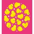 thumbnail image 3 of Ambesonne Rubber Duck Duvet Cover Set, Bubbles Hot Pink, 2-Calking, Yellow Pink, 3 of 7