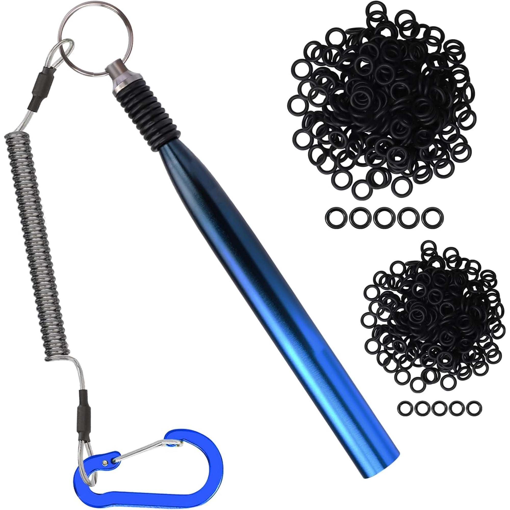 Gradient Fishing Wacky Rig Tool with Silicone O Rings 210Pcs for 3 -4 and 5 -7 Fishing Worm Lures Ultra-Smooth Downriggers Tube for Easy Installation and Great Protection of Stick Bait