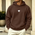 thumbnail image 2 of Turilly Hoodies Men Mid Weight Fleece Hoodie With Front Pocket Soft Casual Pullover Top, 2 of 6