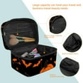 thumbnail image 4 of ERJLKXP Halloween Pumpkin Bat Makeup Bags Travel Cosmetic Bag Case, Large Capacity Organizer and Storage, Portable Pouch Toiletry bag for Women & Girls, 4 of 7