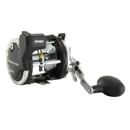 Okuma Convector Line Counter Levelwind Trolling Reel (20/220, CV-20DLX,  Silver and Black Line Counter) 