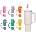 thumbnail image 1 of 6 PCS Straw Cover, 10mm Straw Cover Straw Topper, Food Grade Silicone Straw Covers Tips Suitable for Stanley Cup Straw Cap Cute Reusable Cup Accessories, 1 of 7