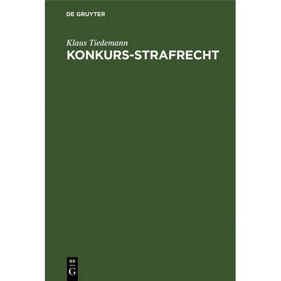 Konkurs-Strafrecht, (Hardcover)