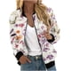 thumbnail image 2 of Abrigo informal de manga larga sin capucha y chaquetas para mujer, abrigo informal de moda con estampado y bolsillo con cremallera, abrigo de poliéster para mujer, 2 of 5