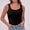 Black, variant on Spring Tops for Women Tank Top for Women Women's Short Sleeve Neck Ribbed Knit Casual Tops Tee Summer Slim Basic Shirts Sleeveless Top Vest for Women Grey XL