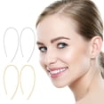 thumbnail image 1 of Xihbxyly Pendientes Minimalistas de Clip, Estilo Coreano de Alta Gama, Cómodos, de Plata S925, Artesanía Exquisita, Suaves y Delicados, Ideales para Diversas Ocasiones, Regalo Perfecto, Tamaño de 0,8, 1 of 2