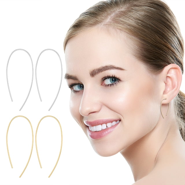Xihbxyly Pendientes Minimalistas de Clip, Estilo Coreano de Alta Gama, Cómodos, de Plata S925, Artesanía Exquisita, Suaves y Delicados, Ideales para Diversas Ocasiones, Regalo Perfecto, Tamaño de 0,8