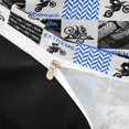 thumbnail image 4 of Castle Fairy Geometric Motocross Bike Twin Bedding for Kids, Patchwork Extreme Ride Duvet Cover Set for Bedroom, Blue Black,Black Reversible,2pcs,No Comforter, 4 of 6