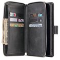 thumbnail image 2 of Allytech Samsung Galaxy Note 20 Ultra Wallet Case with 9 Card Slots & Zipper Pouch for Women Men, Magnetic Closure Kickstand Durable PU Leather Wristlet Strap Folio Flip Luxury Cover - Black, 2 of 10