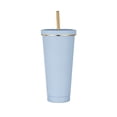 thumbnail image 1 of Taza de tubo de succión de acero inoxidable de 710 ml, tapa de orificio grande, taza de té con leche perlada, taza de agua con aislamiento de gran capacidad, 1 of 4