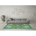 thumbnail image 3 of Ahgly Company Indoor Square Persian Turquoise Blue Traditional Area Rugs, 4' Square, 3 of 4