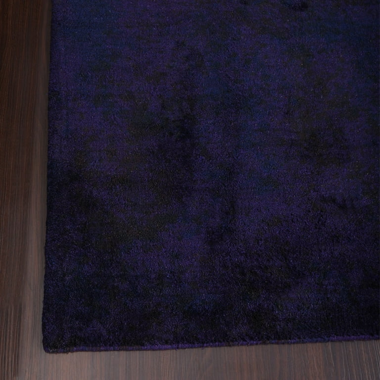 Hand Knotted outlet Gabbeh Silk Area Rug Solid Purple BBH Homes BBLS0111